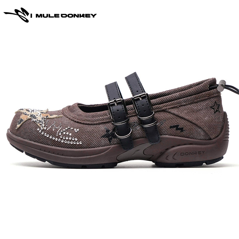 Donkey Hollow Breathable Flat Bottom Shallow Mouth Single Shoe