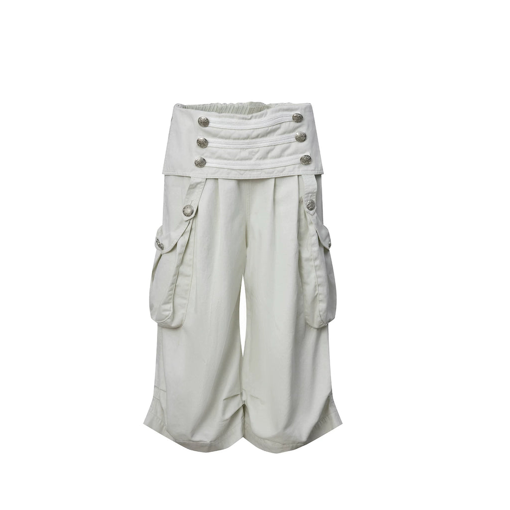 DoublePunch Low Waist Loose Seven-Point Overalls