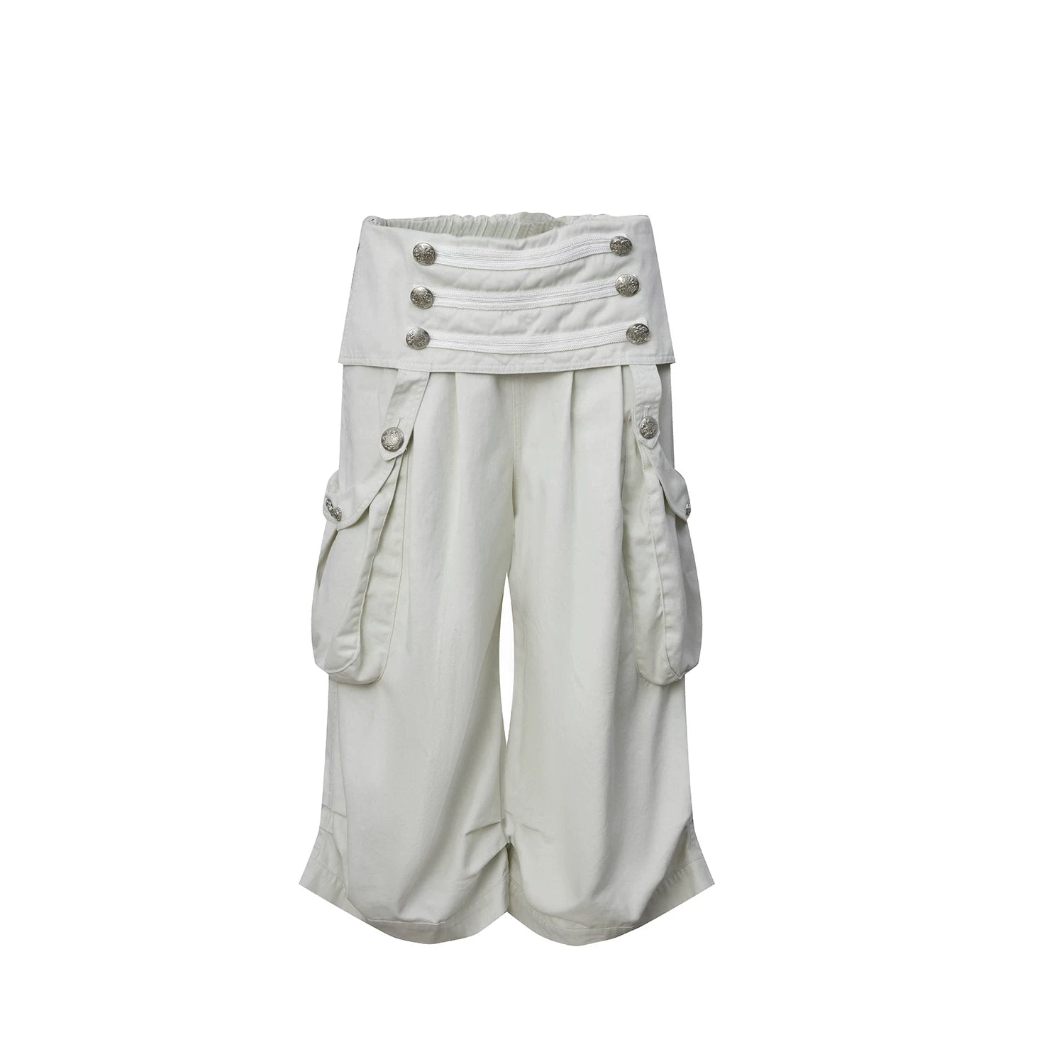 DoublePunch Low Waist Loose Seven-Point Overalls