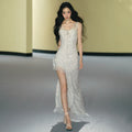 AGAM Floral Mesh Suspender Dress