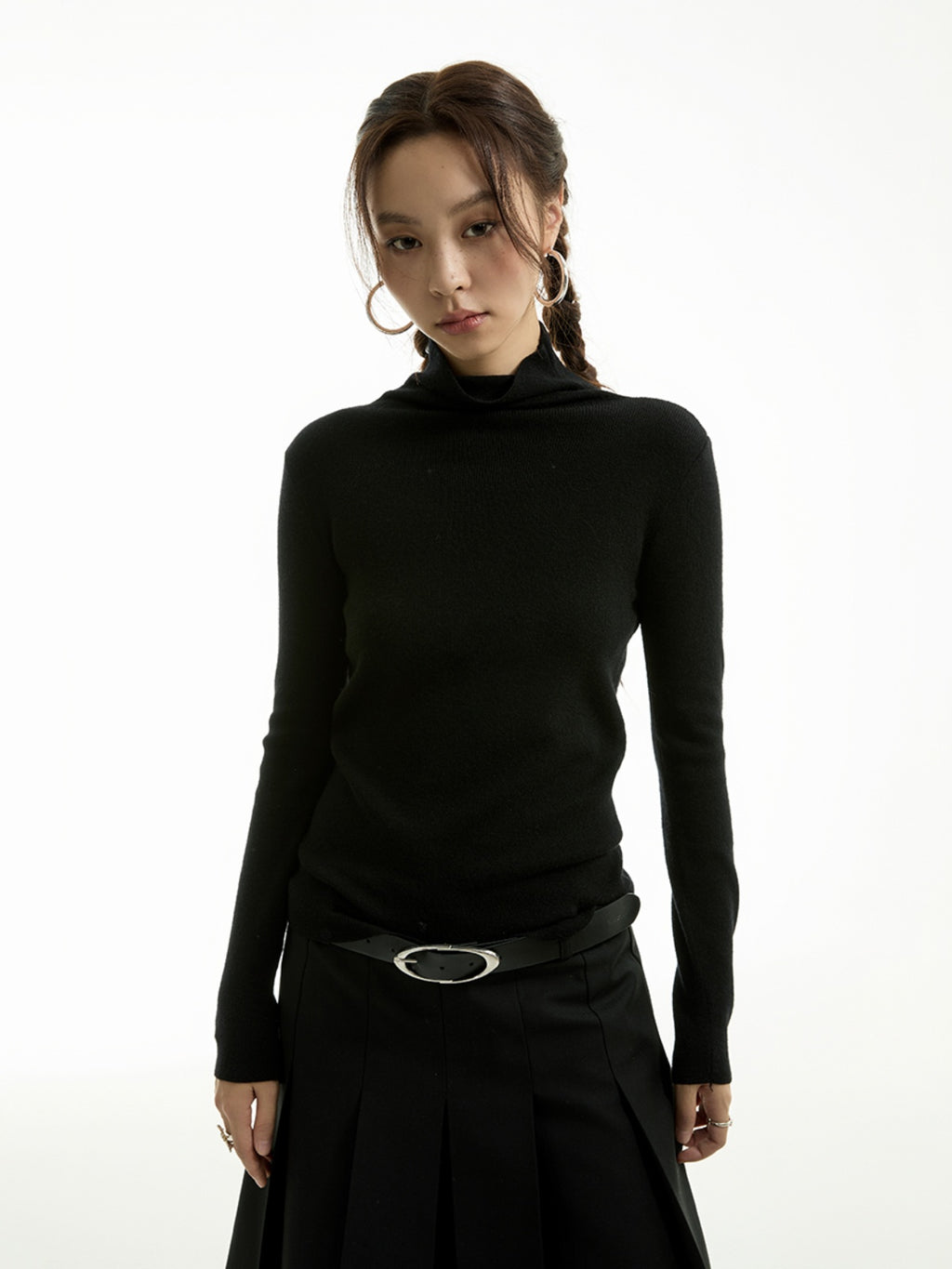 FUNKYFUN Knitted Long-sleeved Sweater Bottoming Shirt