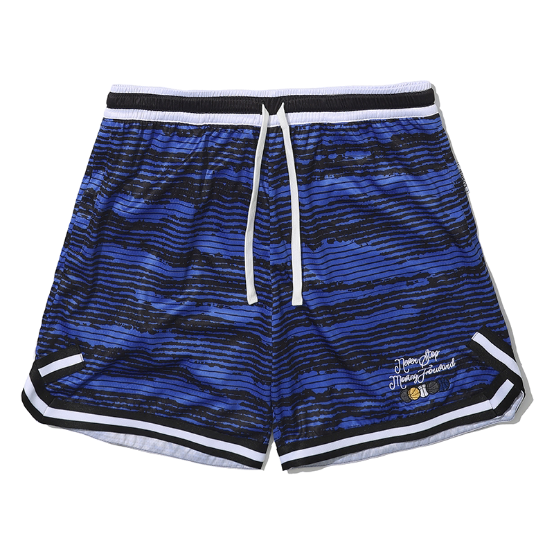 LUSHISI Striped Moisture Wicking Comfort Shorts