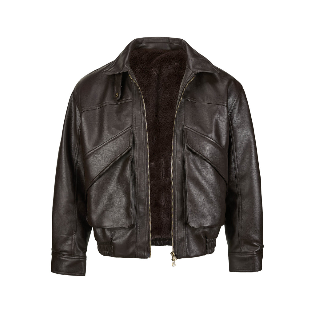 EME Retro Lapel Loose Thermal Jacket