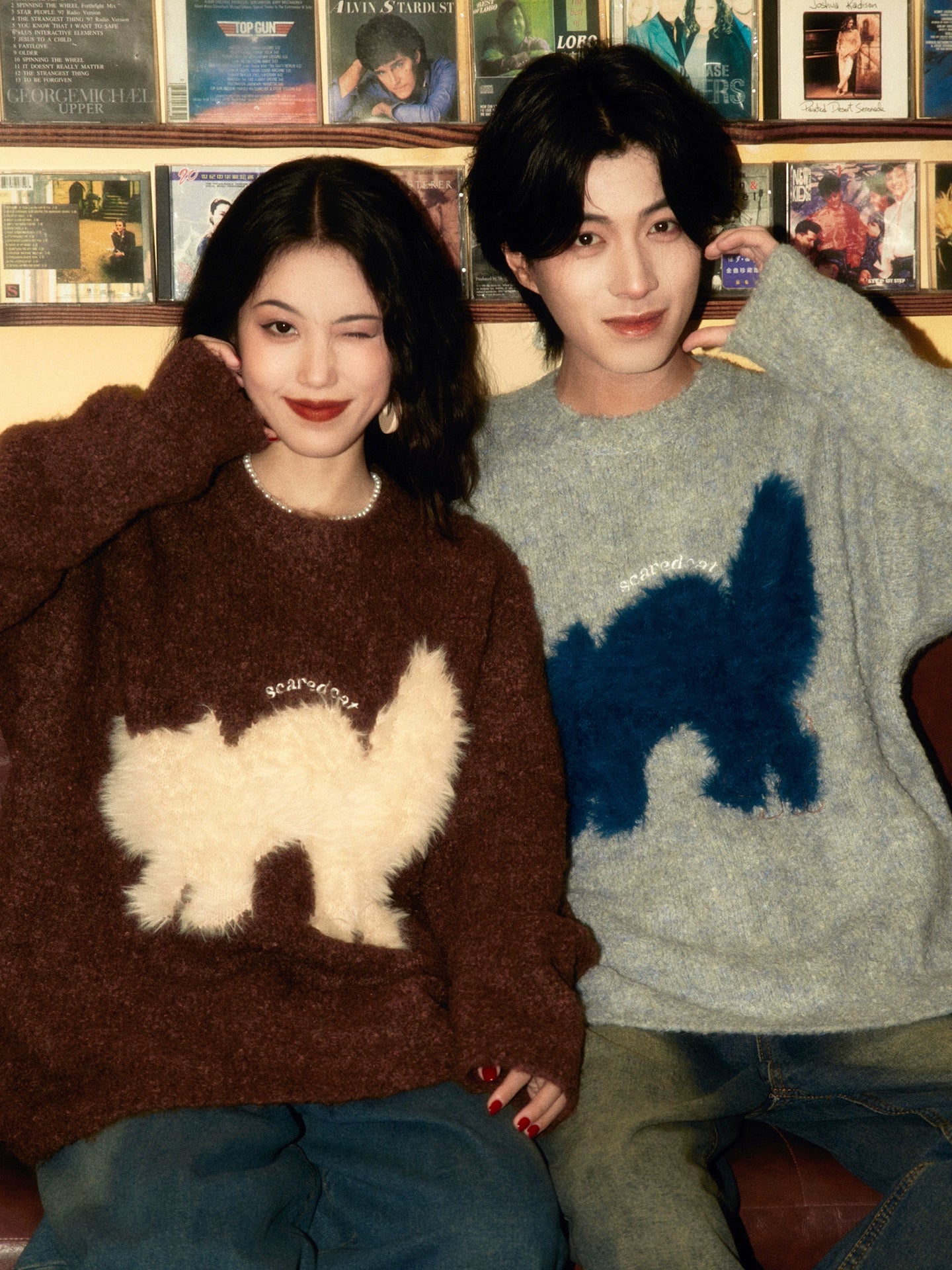 ALOHA Retro Hand-painted Jacquard Sweater