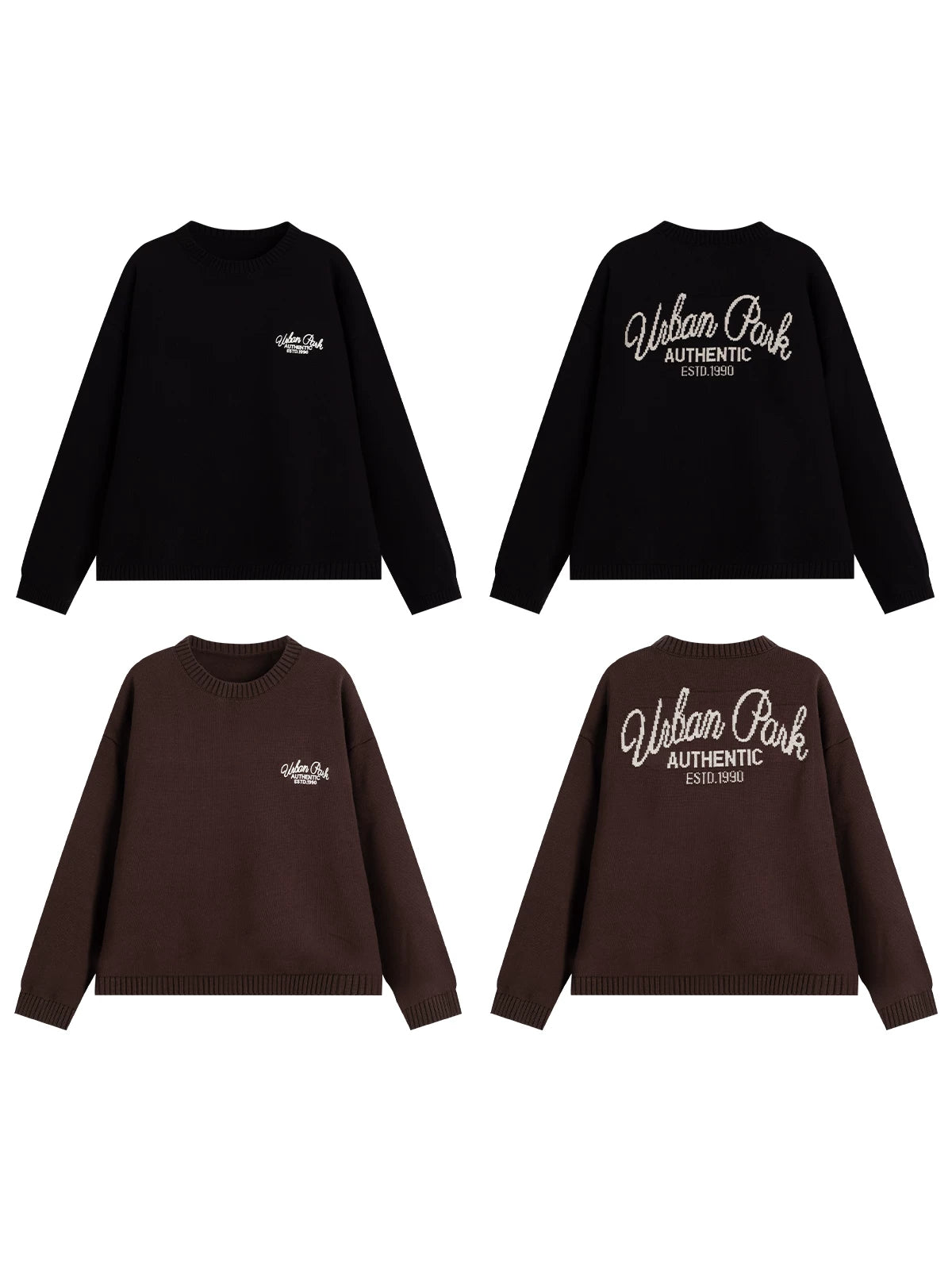 Loopsoon Back Jacquard Versatile Loose Sweater