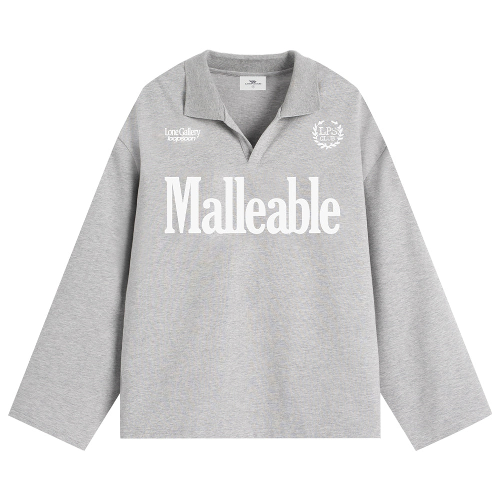 Loopsoon Vintage Polo Collar Loose Casual Long Sleeve