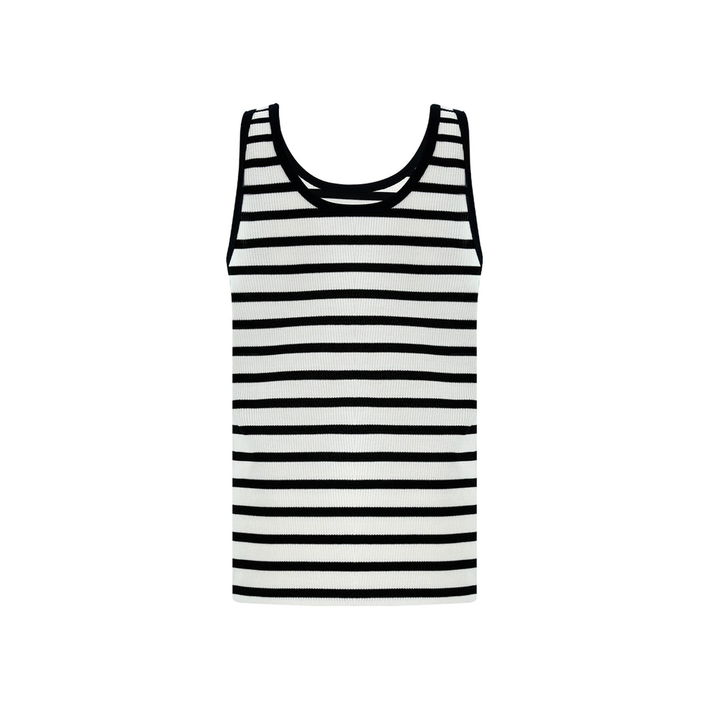 FUNKYFUN Contrasting Striped Vest