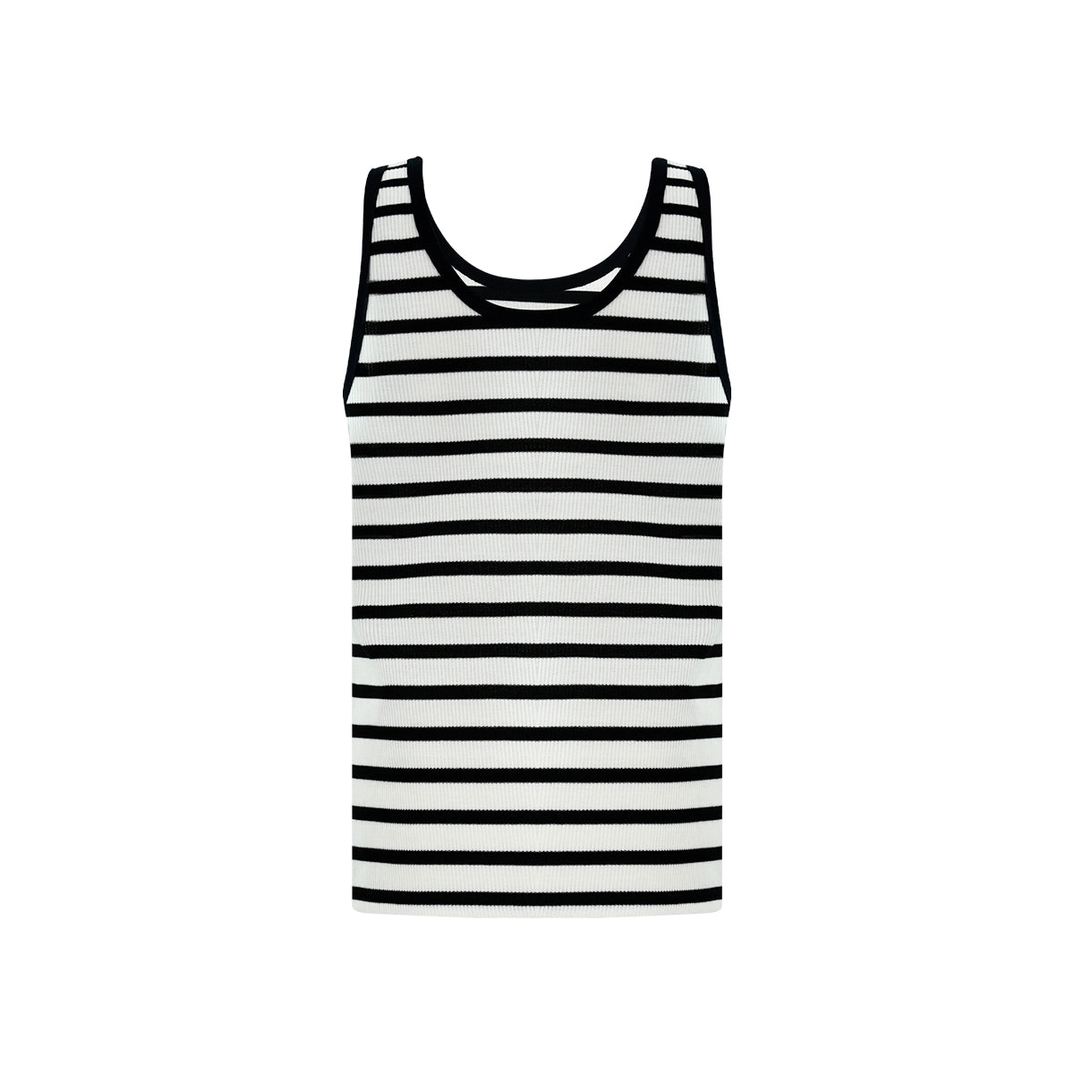 FUNKYFUN Contrasting Striped Vest