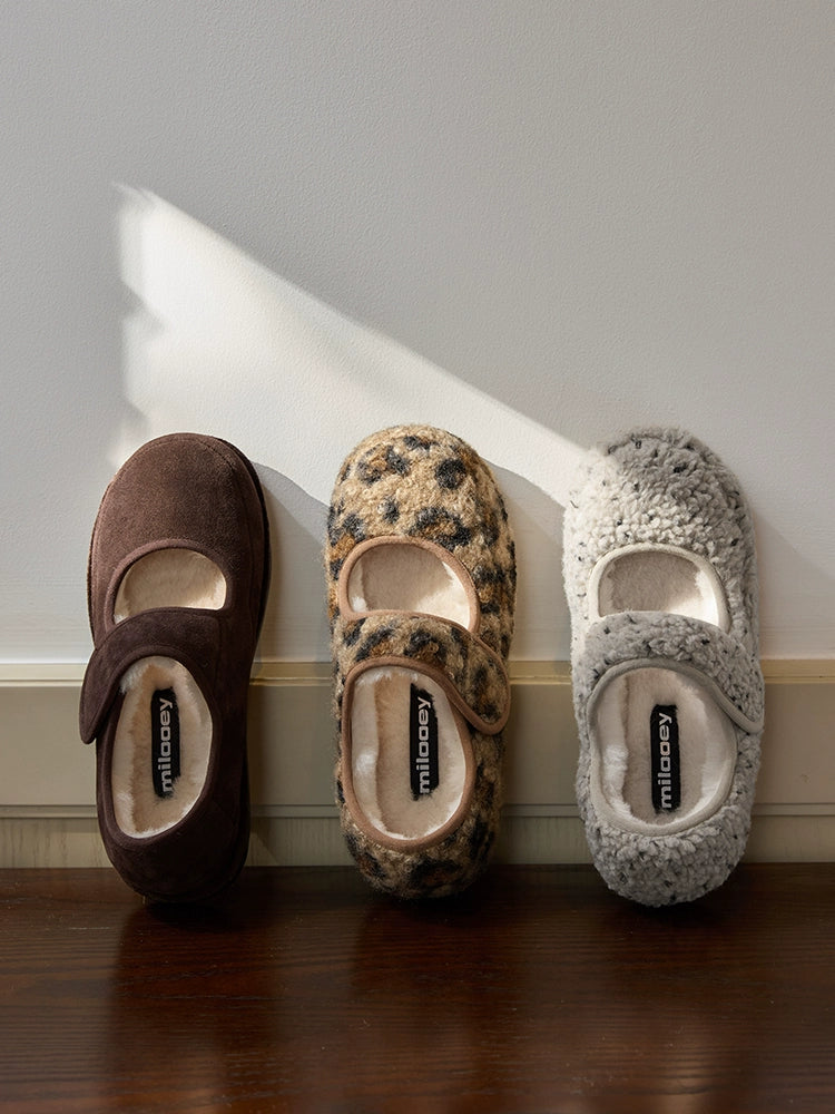 Milooey Fleece One-pedal Fluffy Shoes