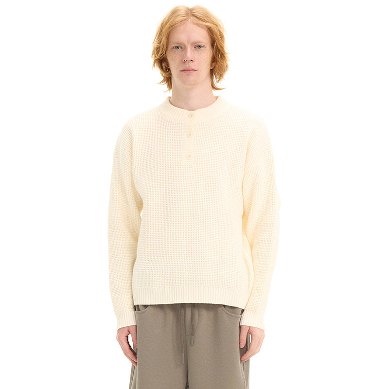 UNF Casual Waffle Knitted Sweater