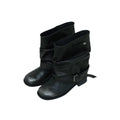 Mooreyu Western Cowboy Pleated Pile Knight Boots