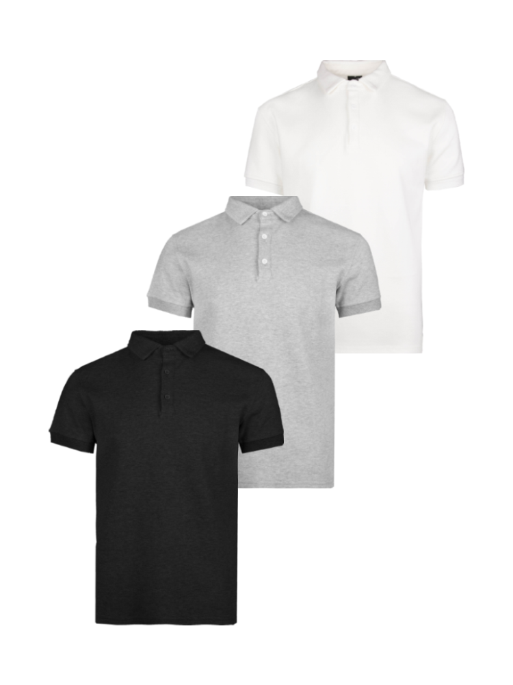 KONOOT Simple Short and Wide POLO Collar Casual Tee