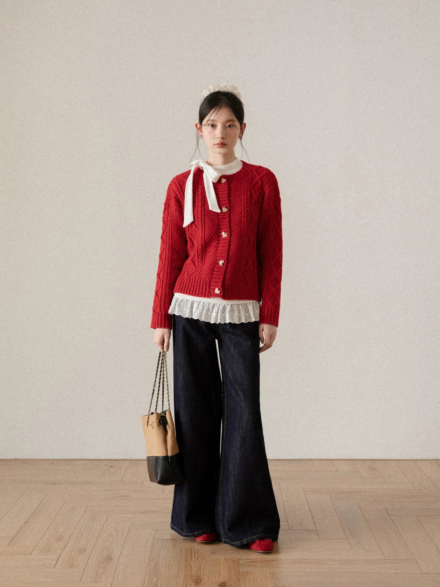 Cantonstory Korean Retro High Waist Jeans