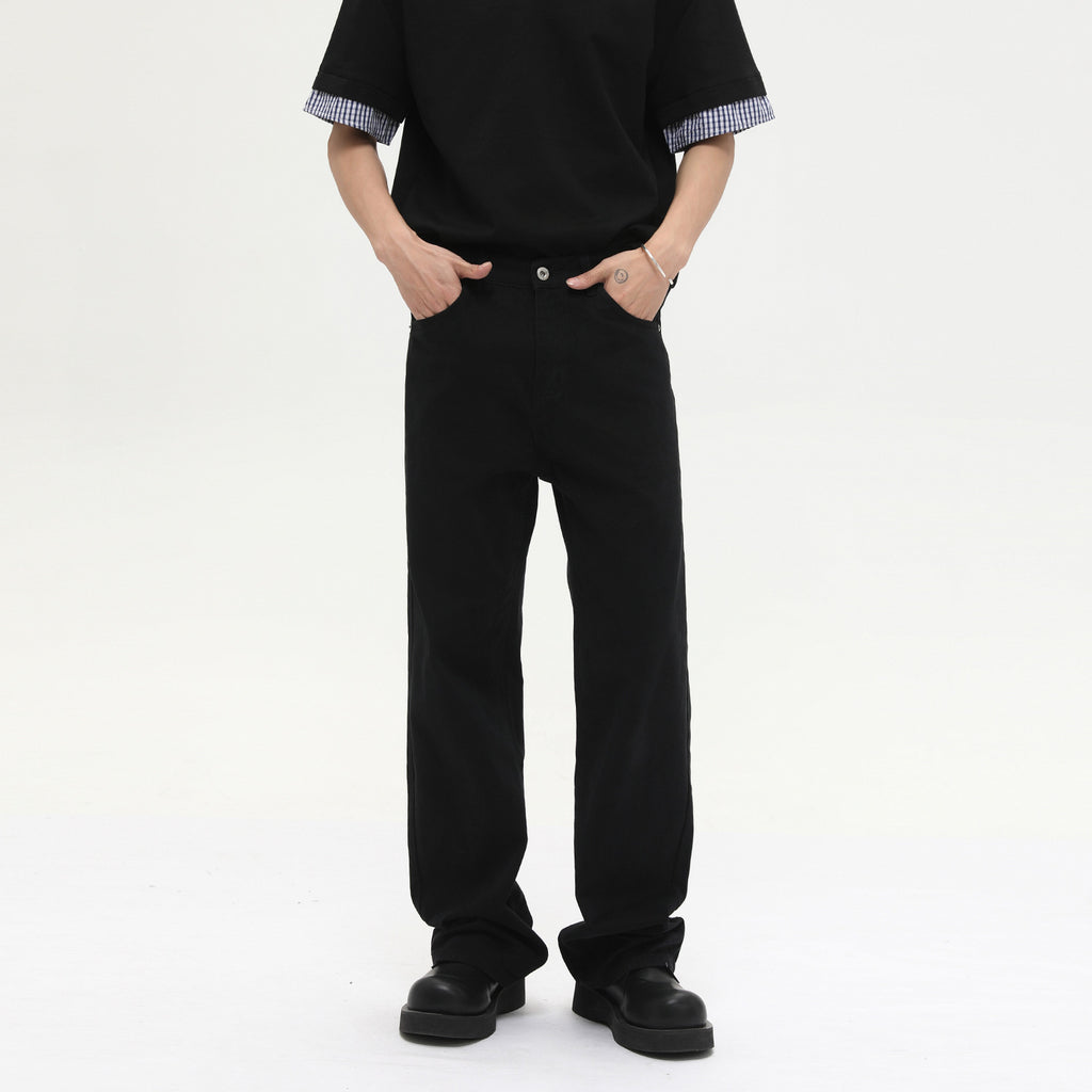 MTLCLOTHES Simple Casual Versatile Loose Washed Jeans