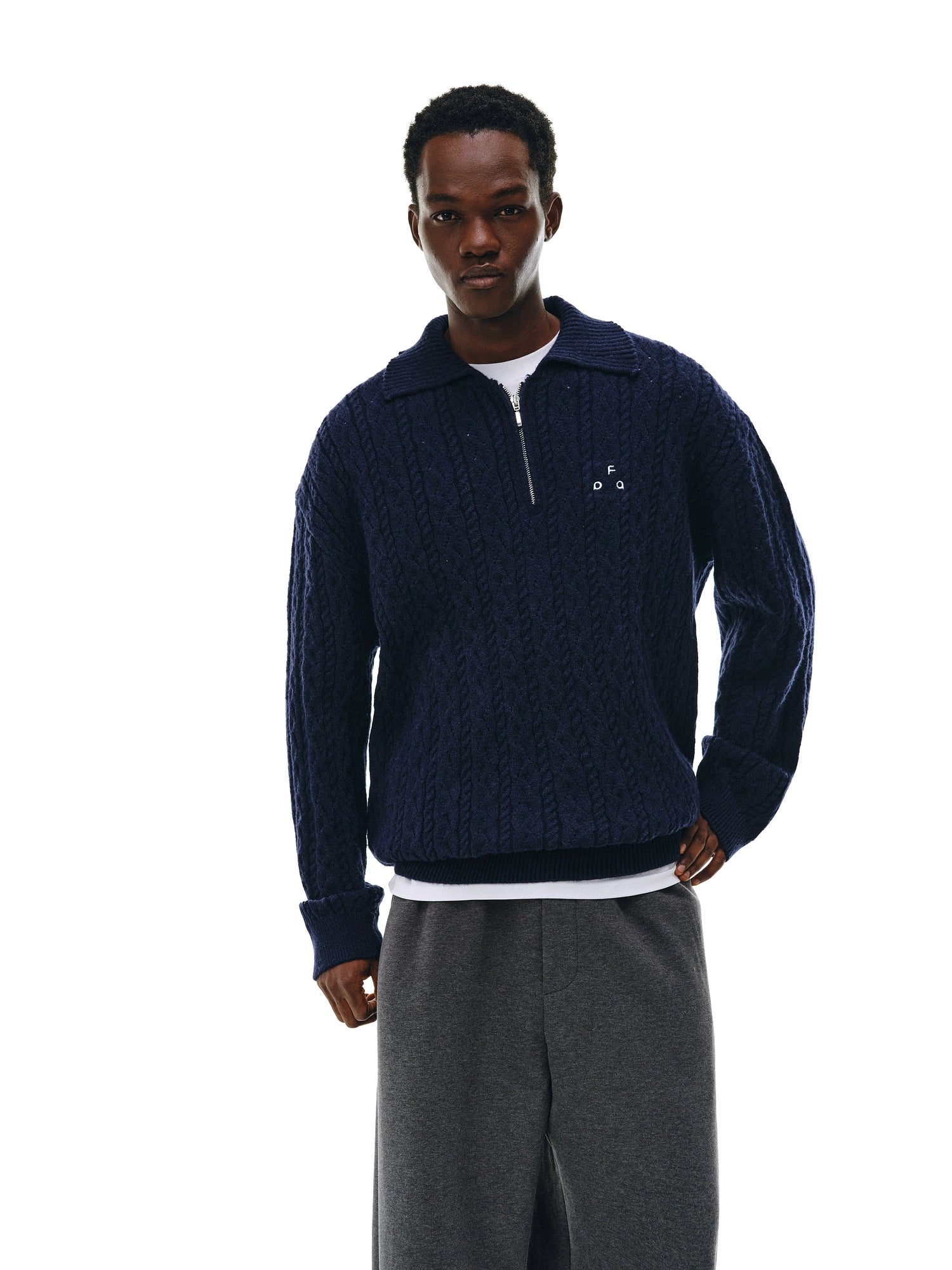 FPA Twisted Lapel Casual Sweater