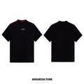 ArguECulturE Contrast Color Round Neck Front Shoulder Simple Tee