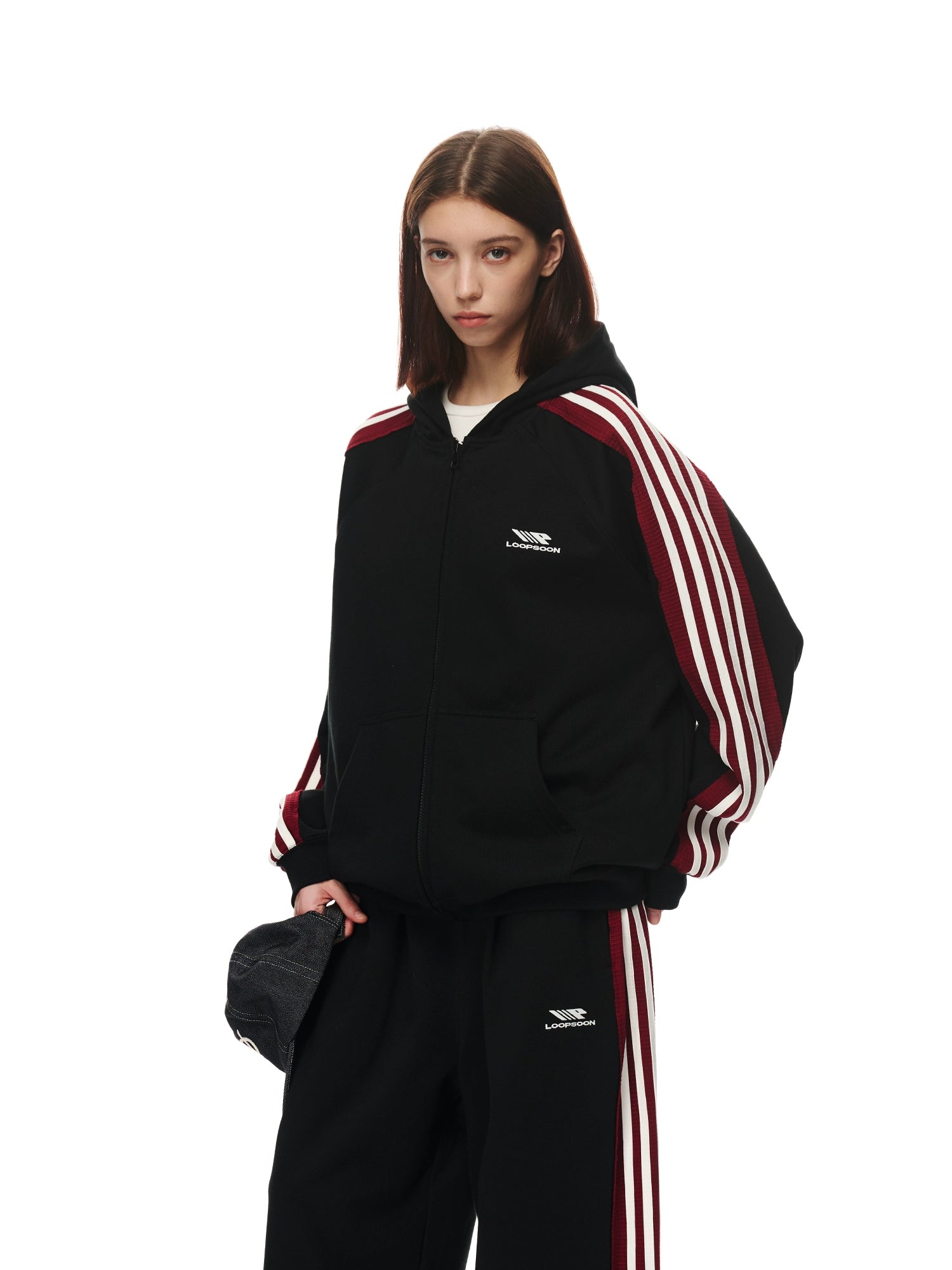 Loopsoon Fashion Splicing Loose Set