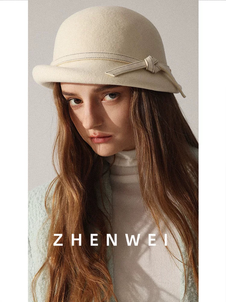 ZHENWEI Wool Foreign Golden Hat