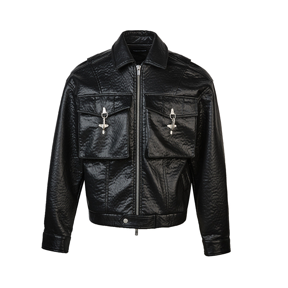 EME Vintage Lapel Loose Double Pocket Jacket