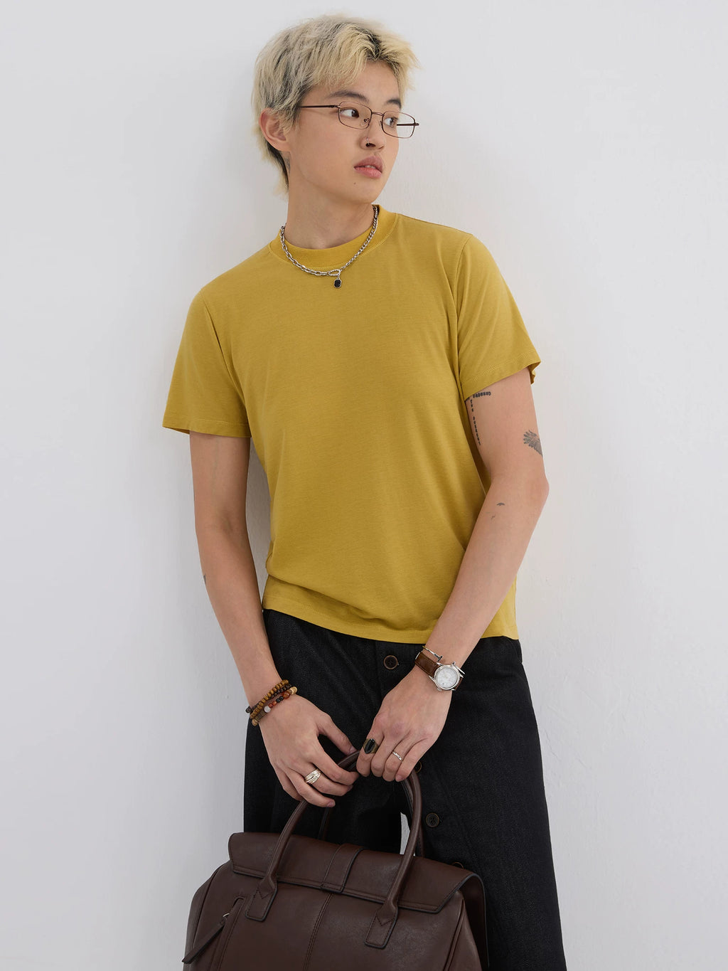 Sameuoo Trendy Front Shoulder Casual Tee