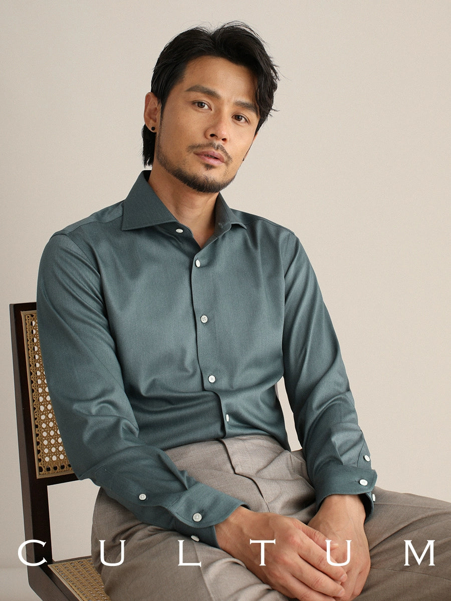 CULTUM Italian Business Casual Windsor Collar Shirt