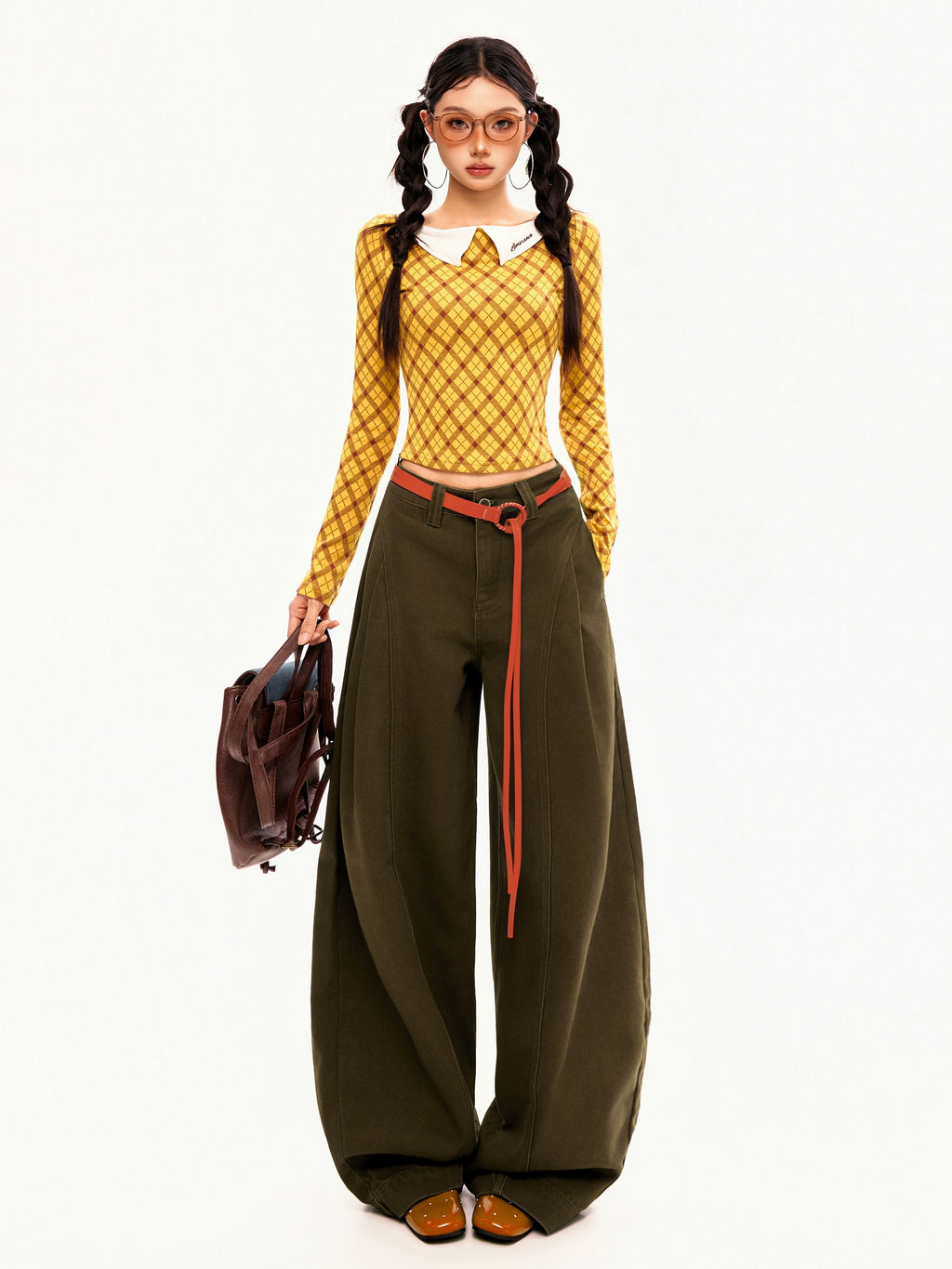 KPSR Vintage Pleated Scimitar Jeans