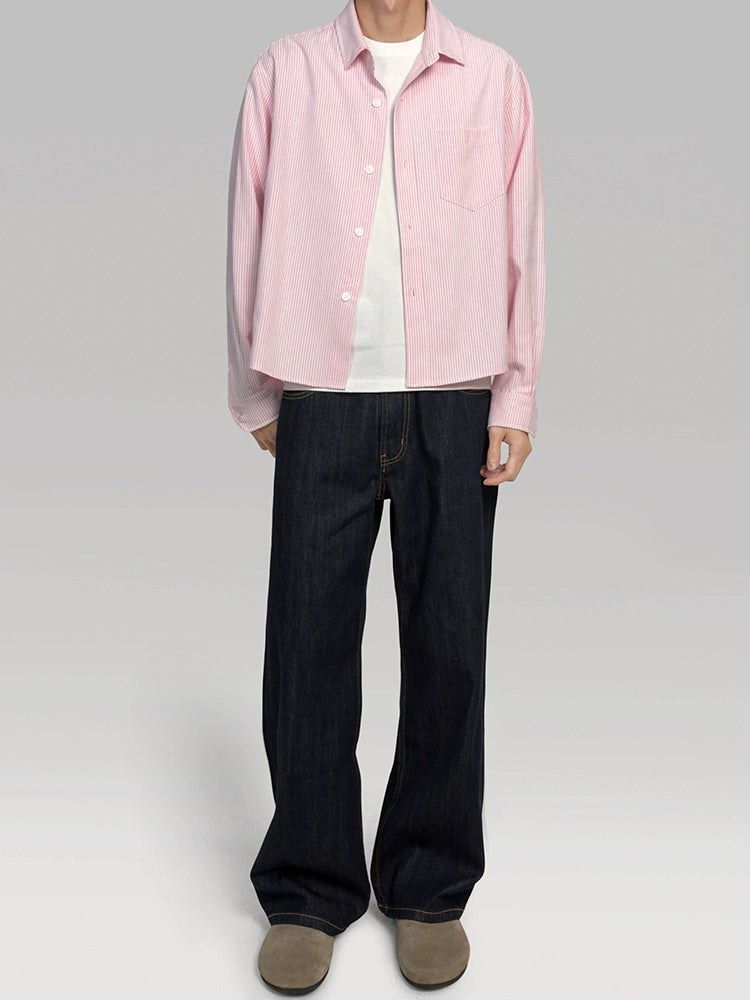 PLUS NO LOGO Striped Shoulder Shirt