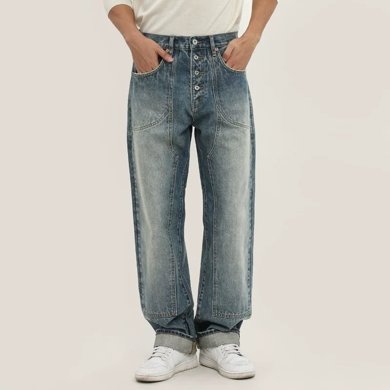 Mbbcar Retro Old Straight Jeans