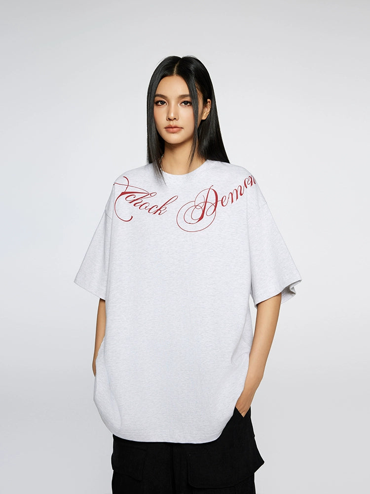 Achock Street Flower Type Print Tee