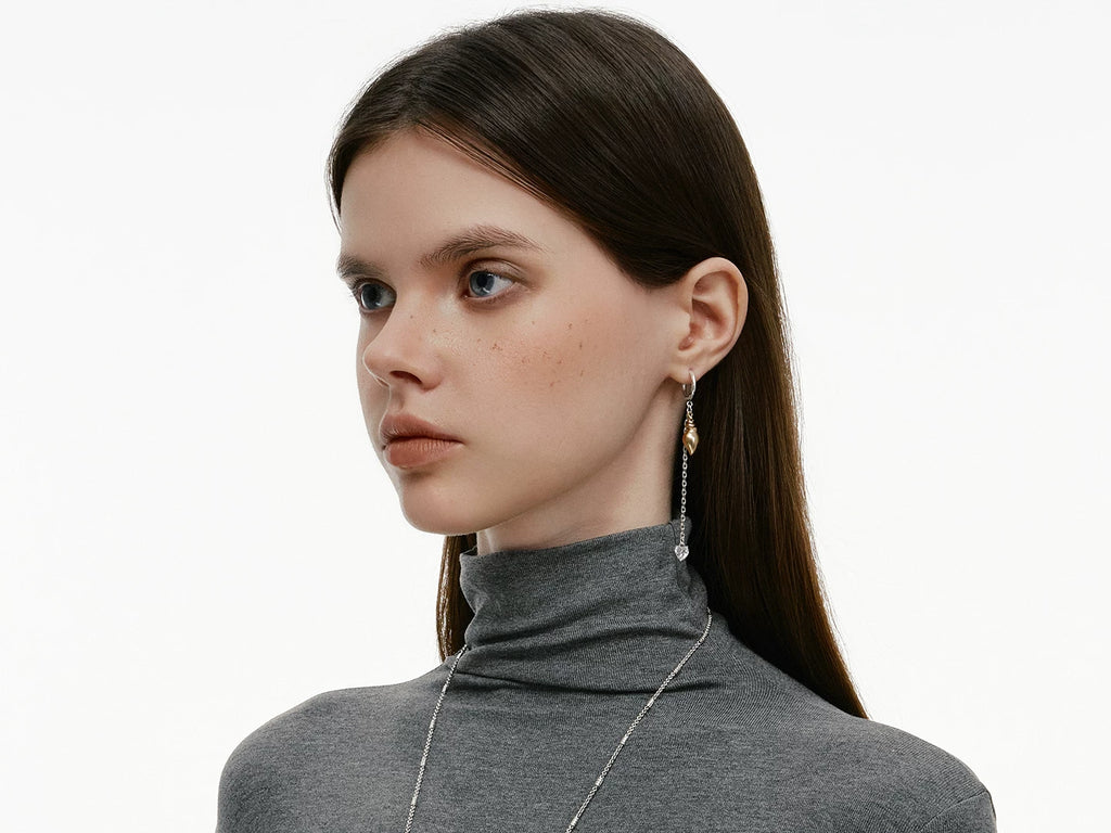 SUMIYAKI Old Retro Long Asymmetrical Earrings
