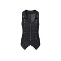 DoublePunch V-neck Double-breasted Slim-fit Waist Vest