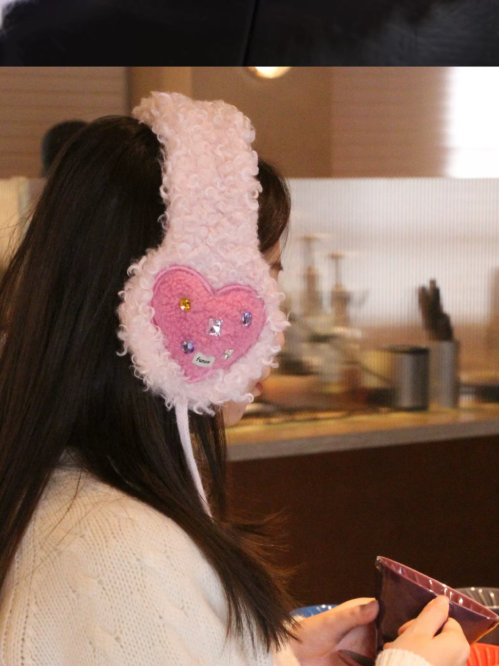 FUNCOO Thermal Diamond Jewelry Foldable Antifreeze Earmuffs