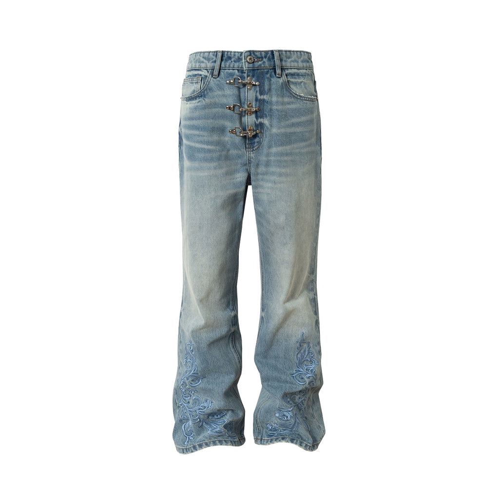 YADcrew Vintage Old Loose Straight Versatile Jeans