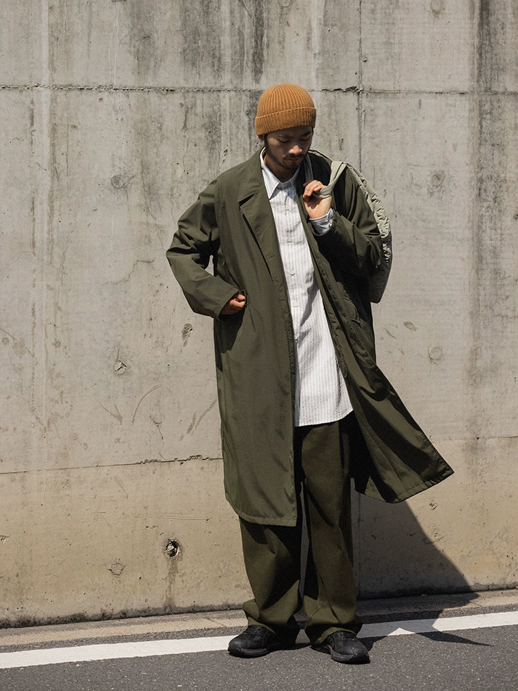 NOEARS Japanese Retro Ruffian Handsome Loose Silhouette Trench Coat