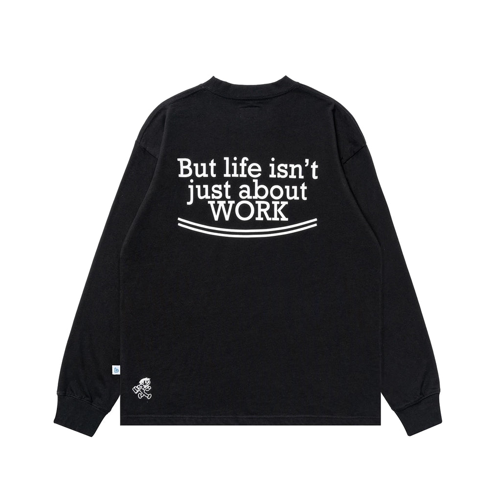 BENT IDEA Letter Print Loose Long Sleeves