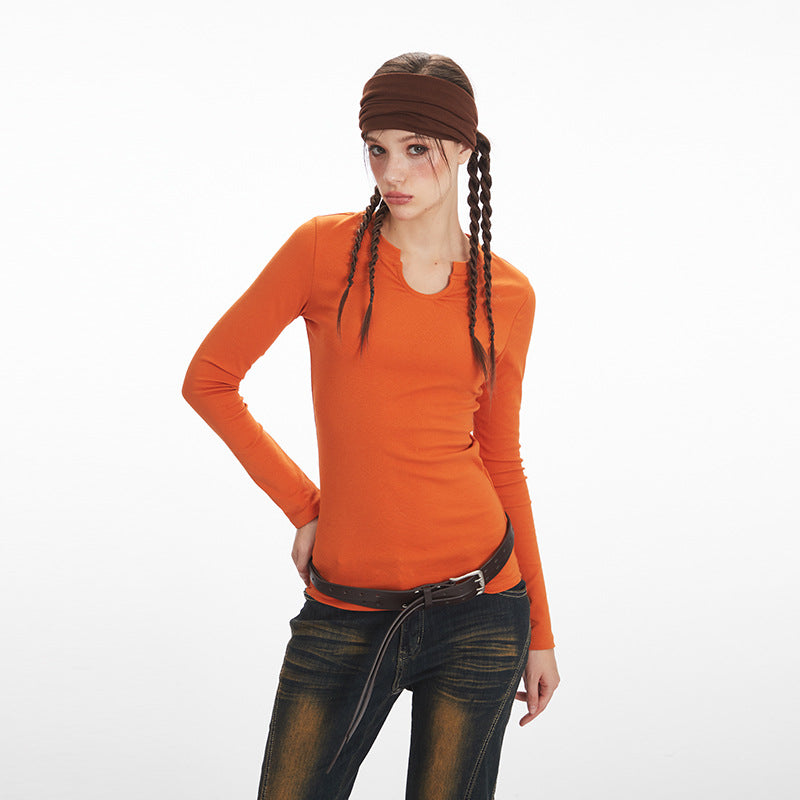 Nariele Front Shoulder Slim Slim Long Sleeves