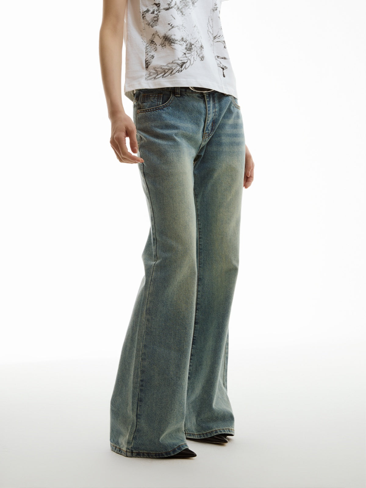 FUNKYFUN Low-rise Old Micro-flared Pants