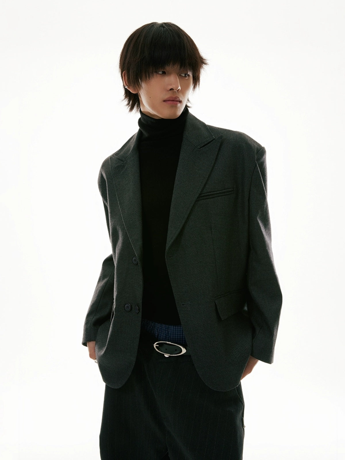 FUNKYFUN Silhouette Casual Blazer