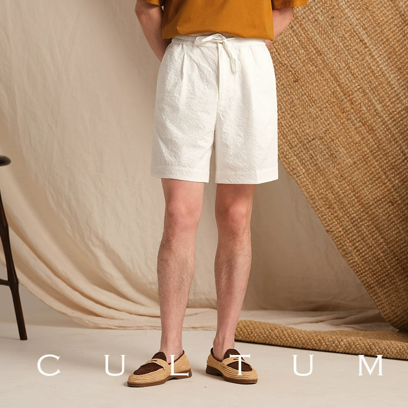 CULTUM Seersucker Lightweight Drawstring Shorts