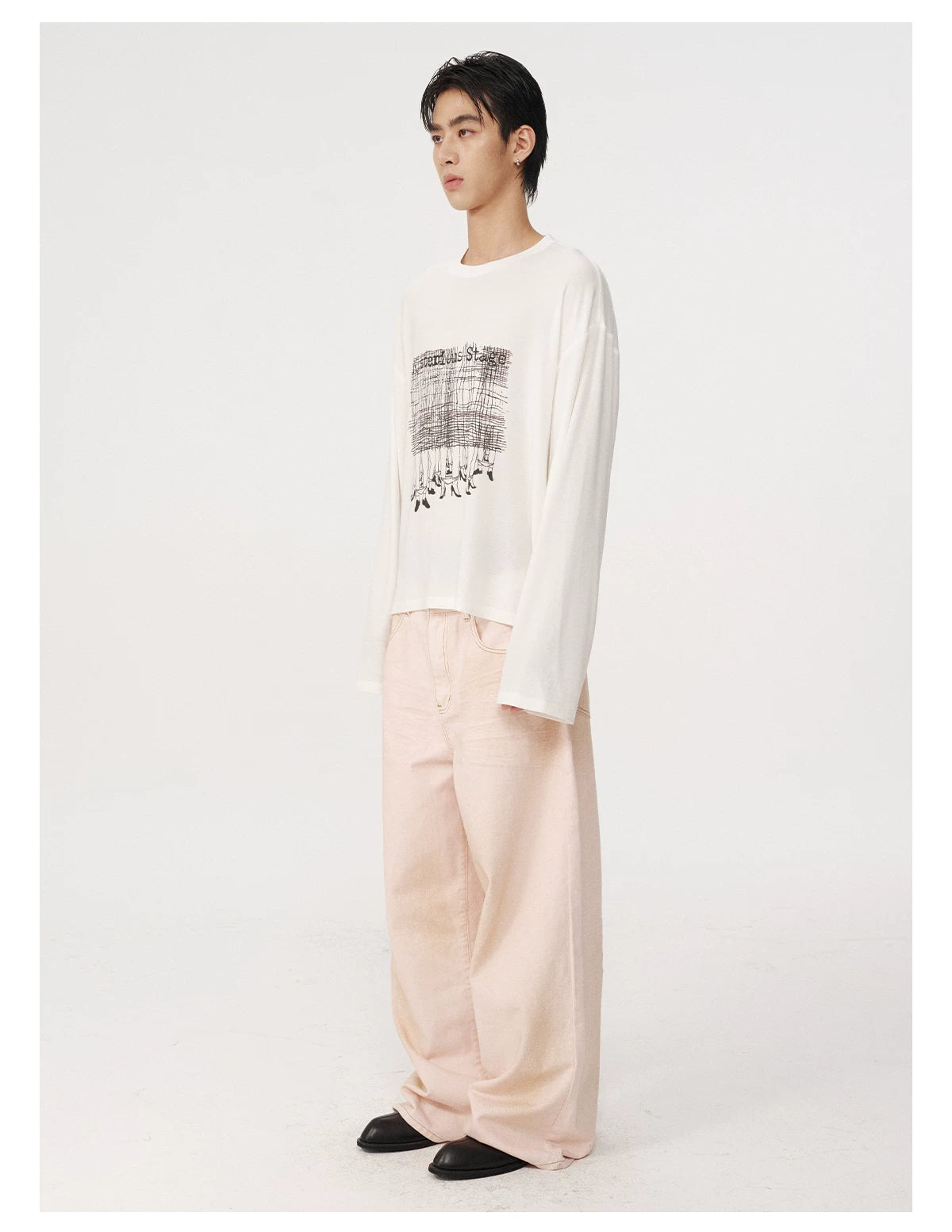 JCAESAR Casual Simple Printed Long Sleeve