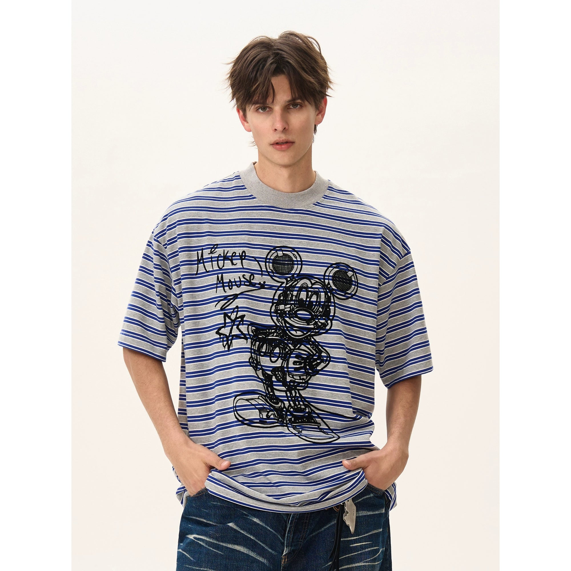BTSG Mickey striped Tee