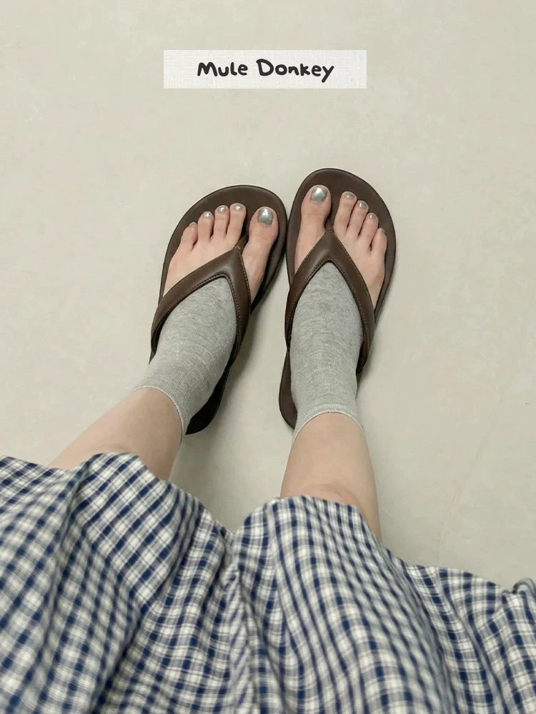 Donkey Flip-flops Wear Flat Bottom Sandals
