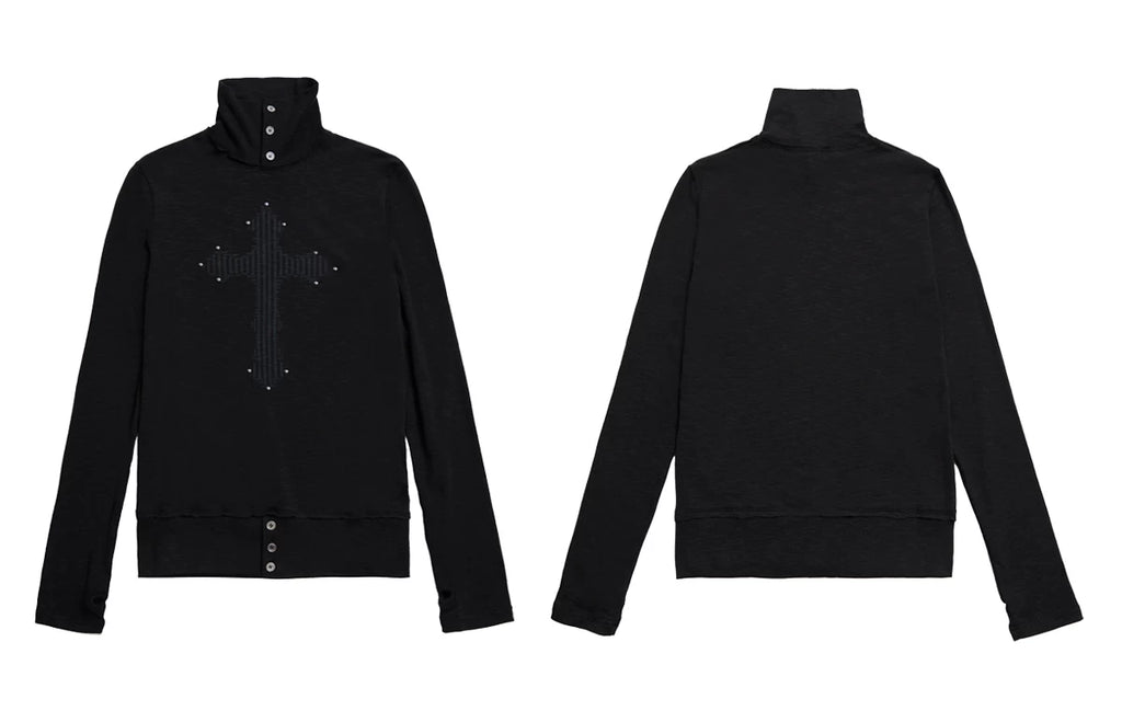 WearAndtear Turtleneck Rough Edge Hot Diamond Long Sleeve