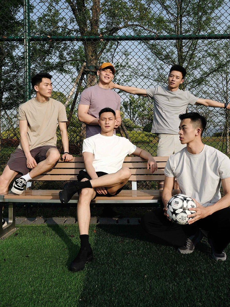 GTAL Splicing Elastic Fiber Quick-drying Round Neck Tee