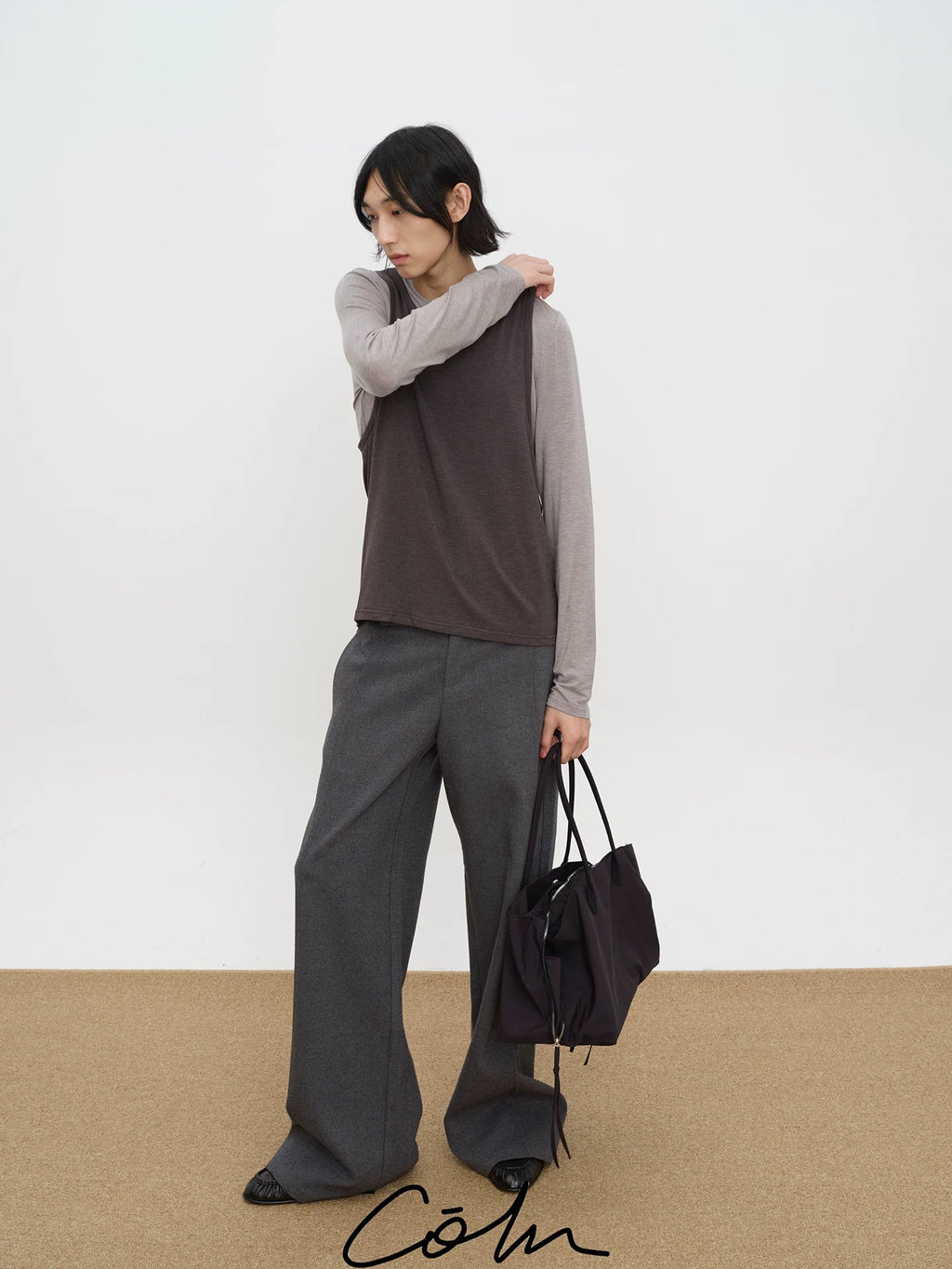 COLN Casual Versatile Bottom Long Sleeve