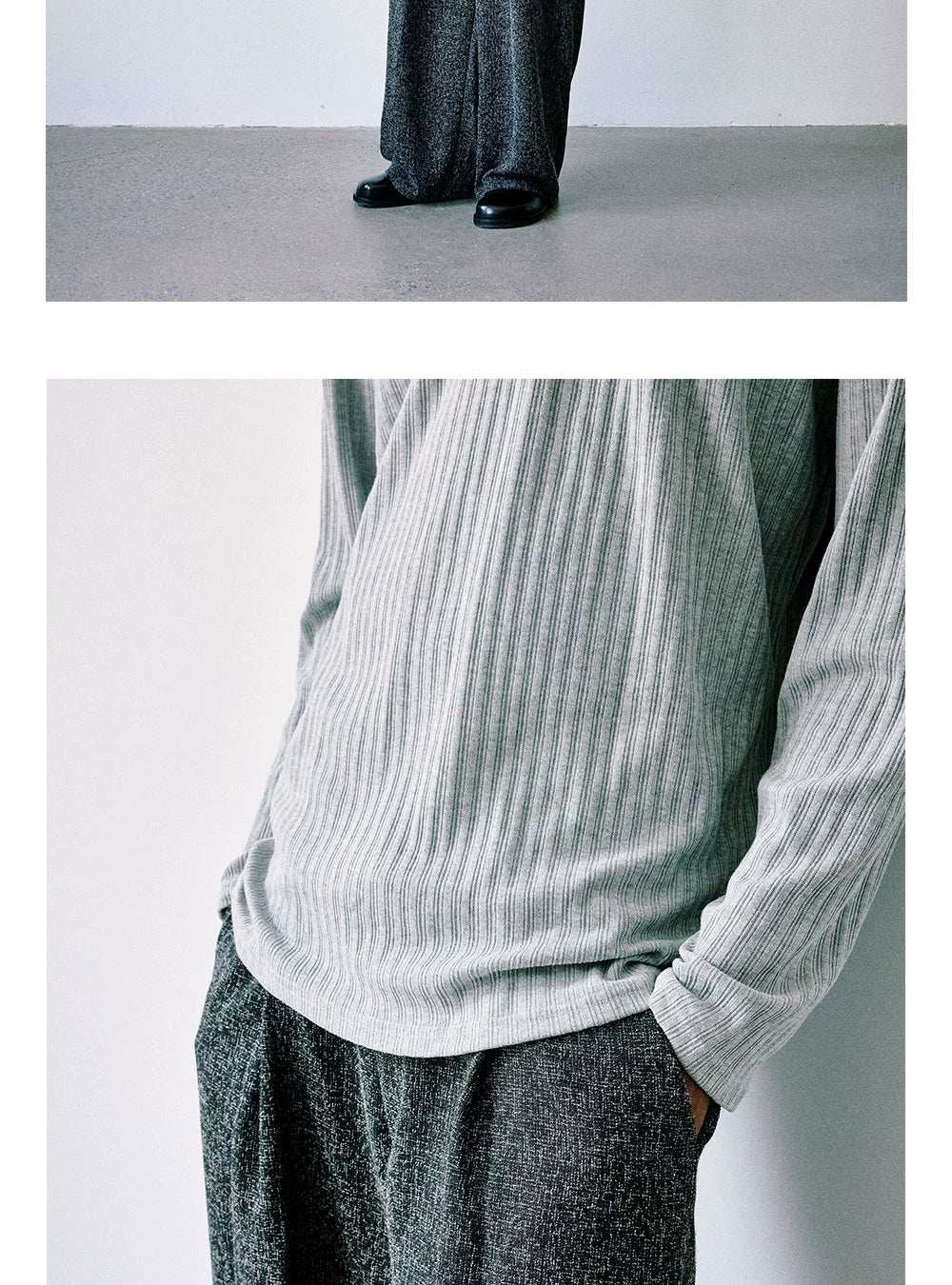 Anniehall Loose Anti-Wrinkle Drape Trousers