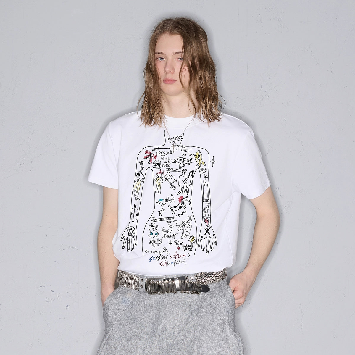 Rocawear Body Graffiti Random Painting Children's Fun Printing Tee