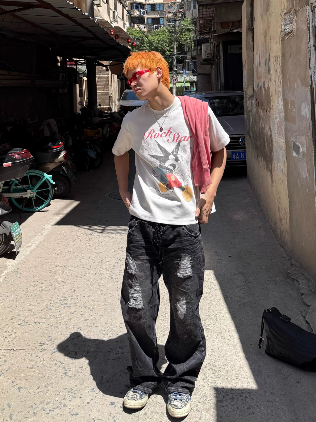 CENSMADE Mickey Old Printing Skin-friendly Tee