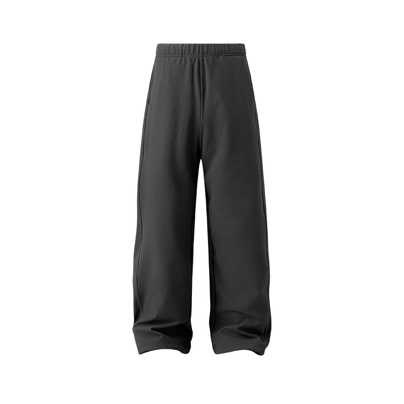 UNF Warm Fleece Thickened Comfortable Loose Straight Casual Pants
