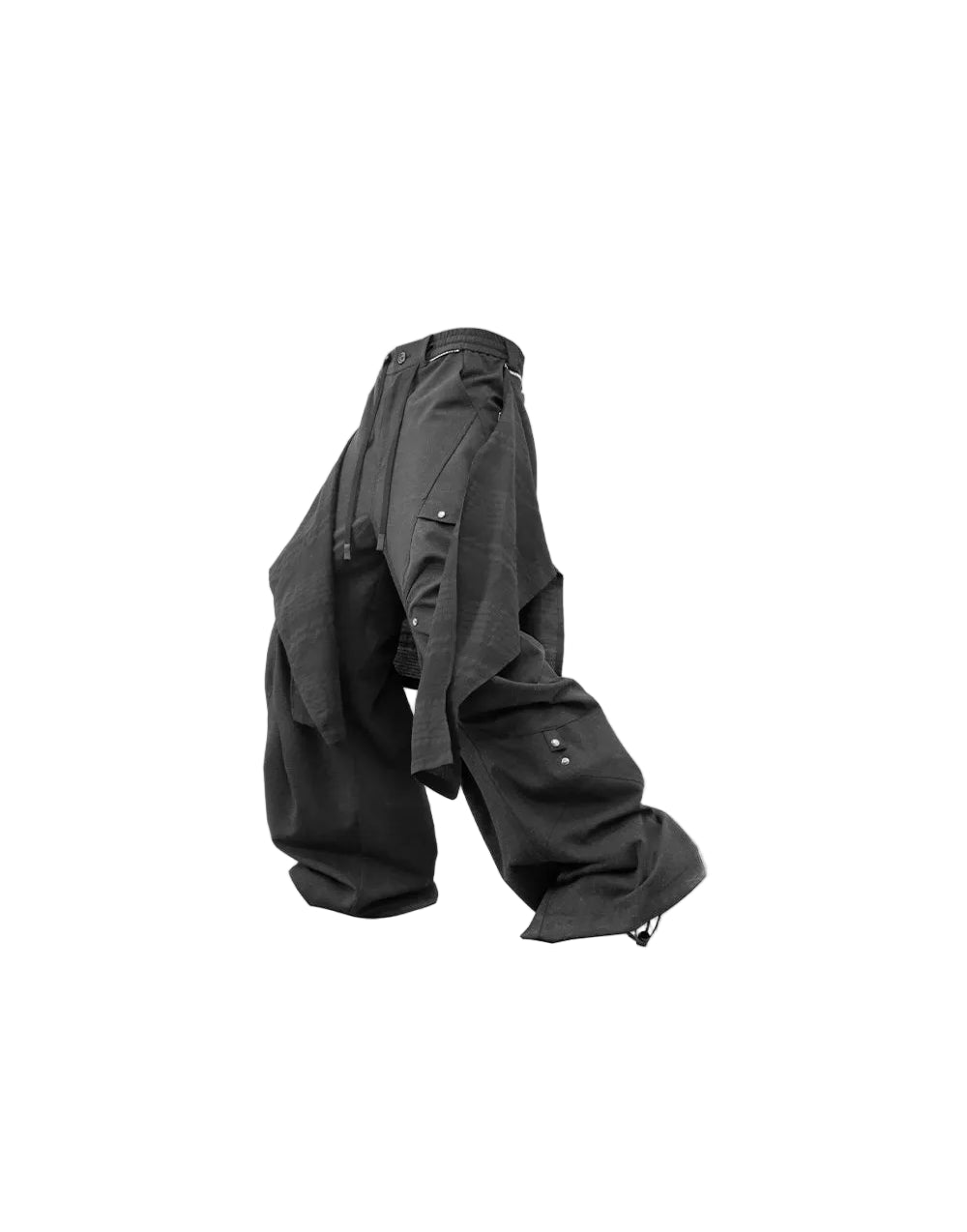 RELABEL Multi-pocket Removable Fart Curtain Loose Trousers